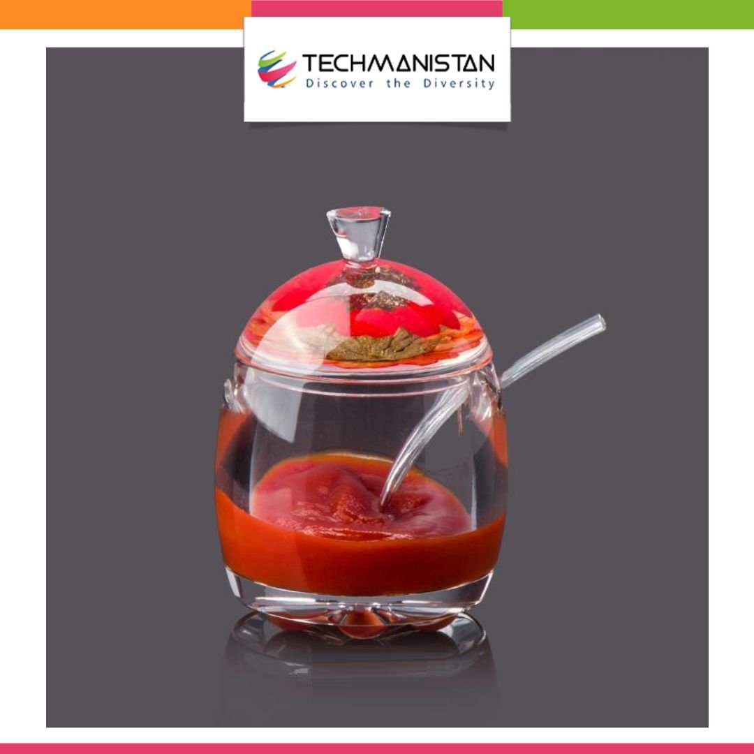 Acrylic Convenient Jam Jar, Clear Seasoning Box