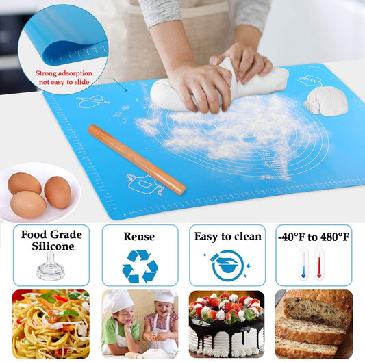 Non Stick Silicone Baking Mat for Pastry Rolling Dough with Measurements
