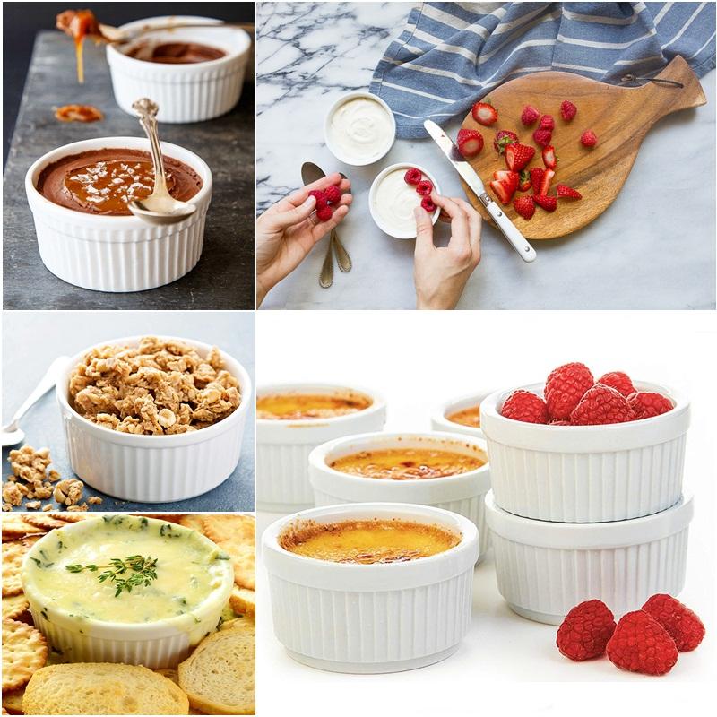 Pack of 6 Porcelain Baking Ramekins