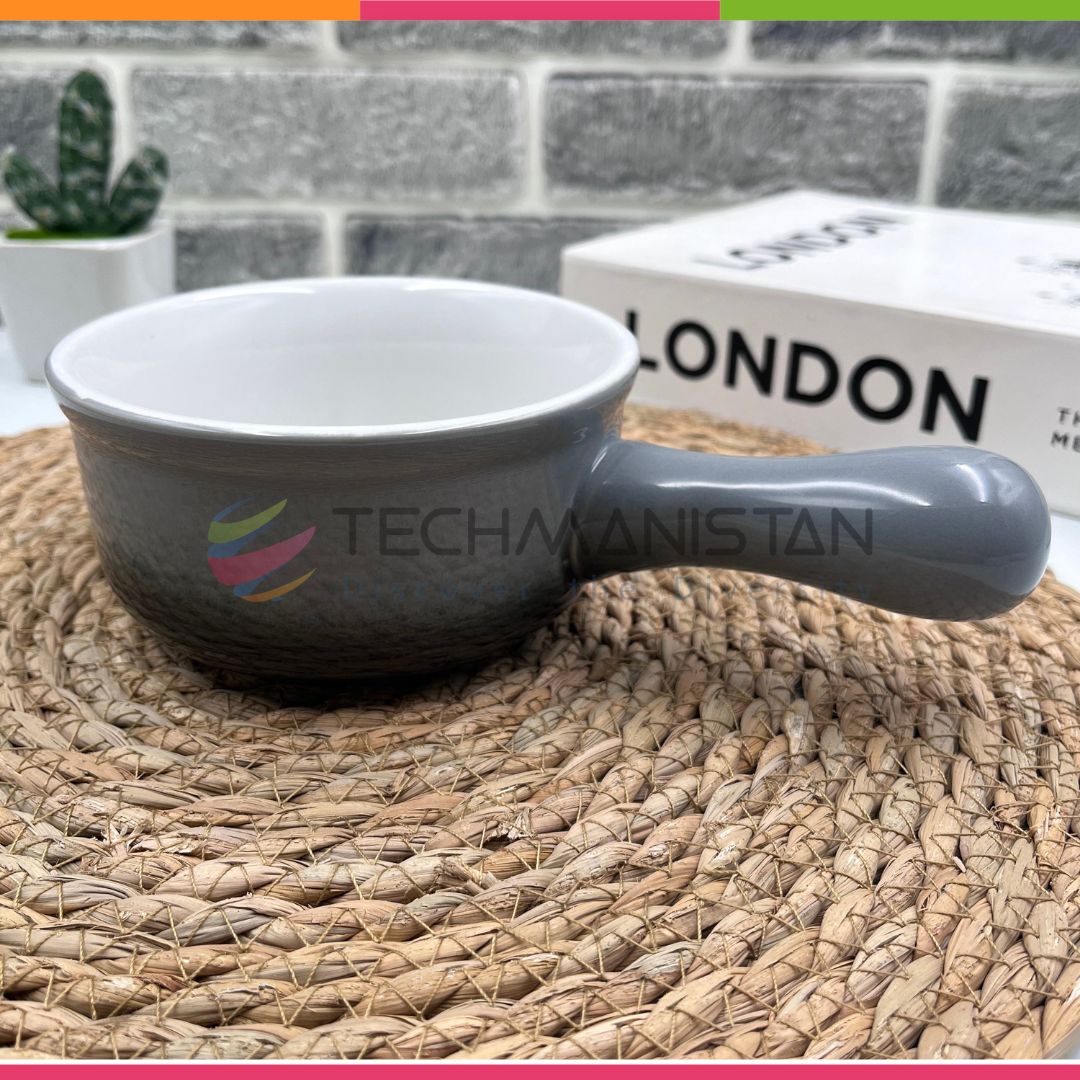 Ceramic Soup Bowl with Handle