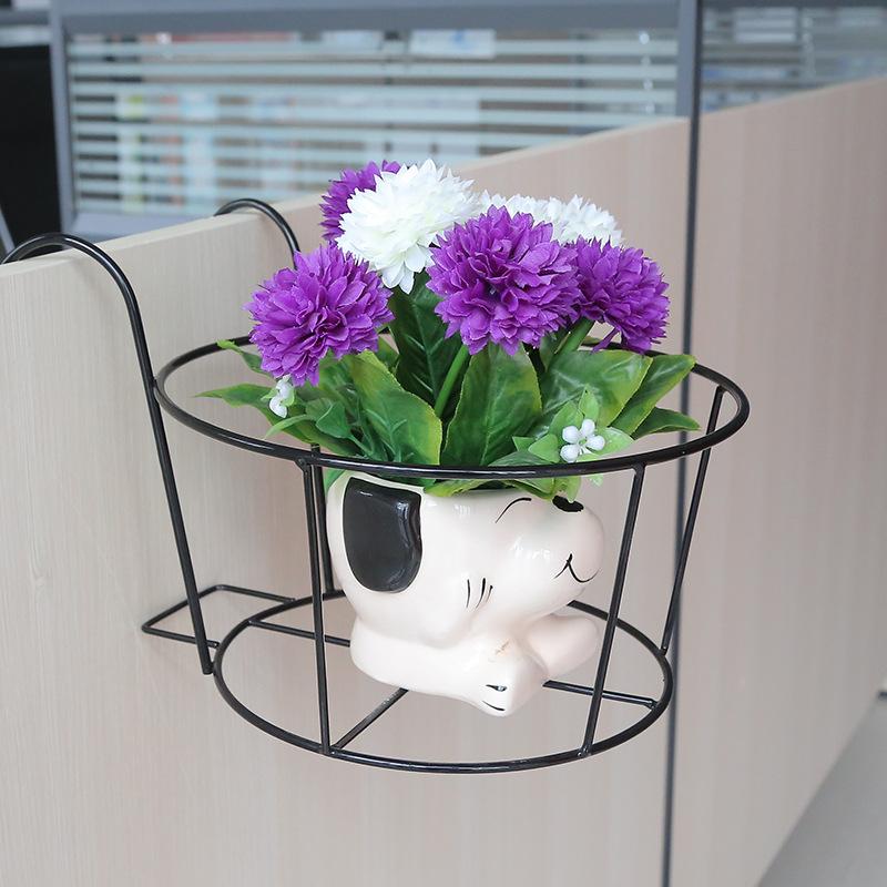 Balcony Railing Flower Pot Hanger Stand – Outdoor Plant Organizer