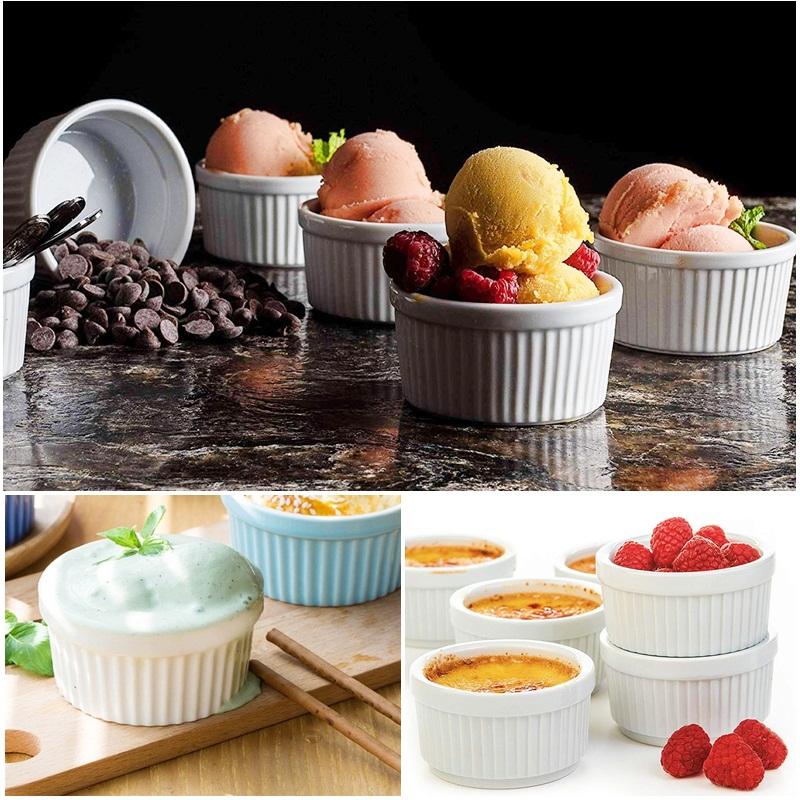 Pack of 3 - Porcelain Baking Ramekins