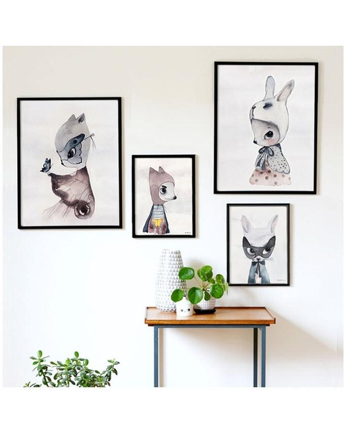 Set of 4 - Photo Frames Collage Wall Hanging Wall Decor Set - Black