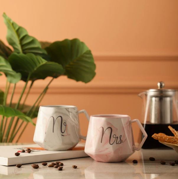 Mr. & Mrs. Marble Pattern Mug