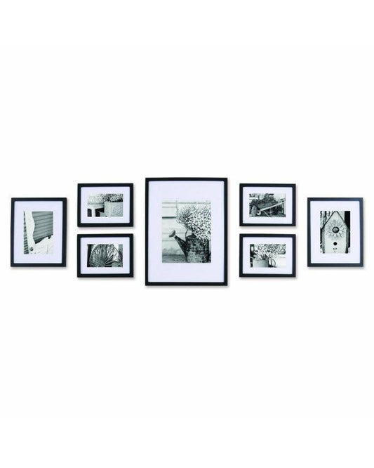 Set of 7 - Photo Frames Collage Wall Hanging Wall Decor Set - Perfect for Living Room