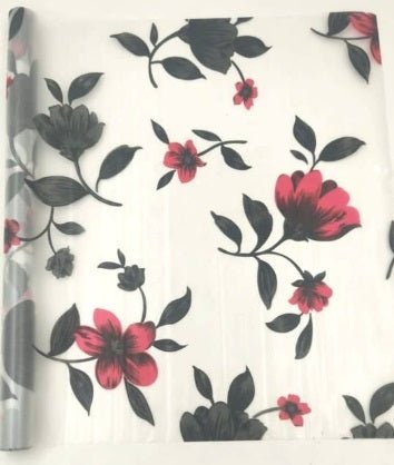 Flower Design Self-Adhesive Privacy Glass/Window Film - 45x200 cm