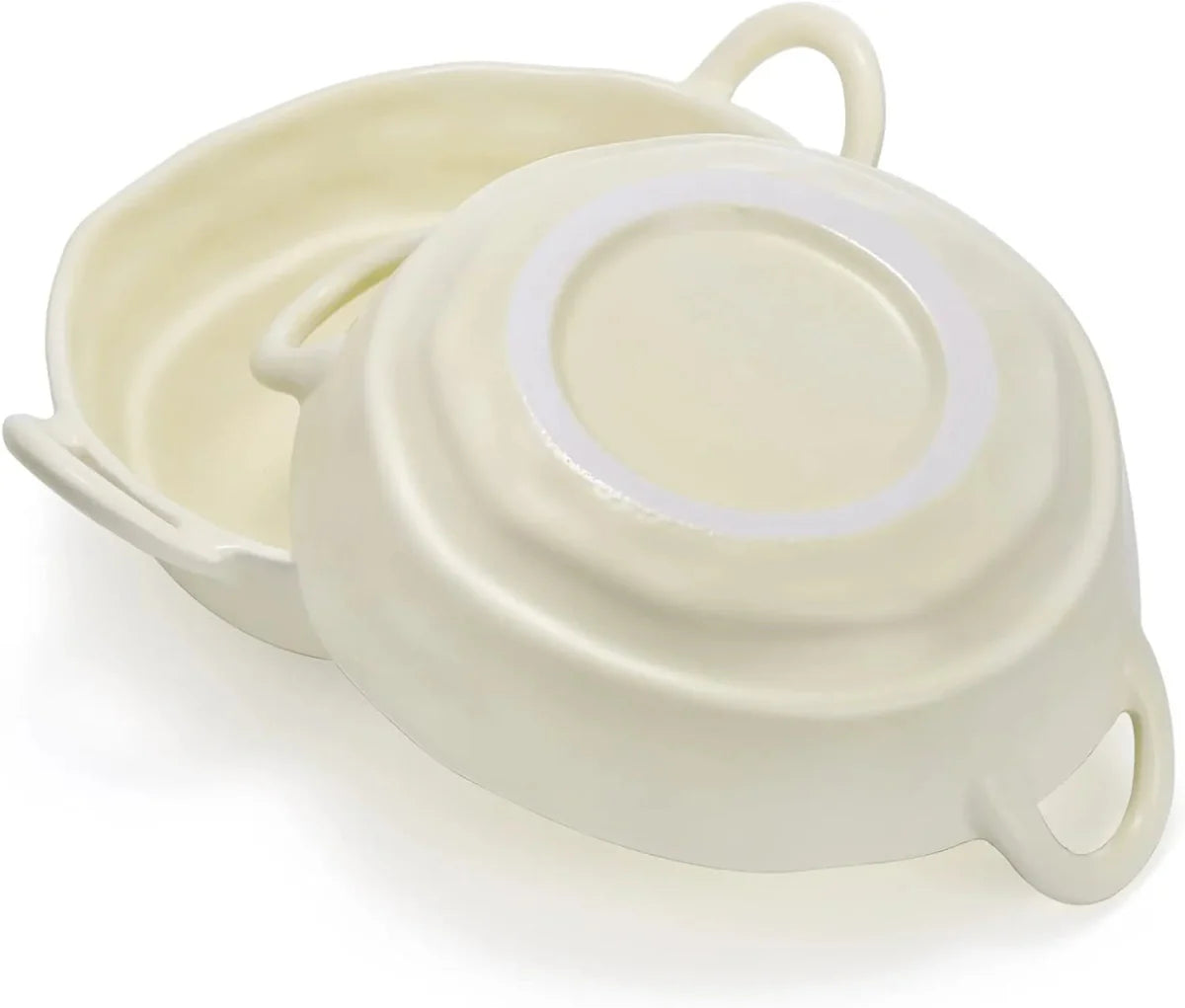 Irregular Shape Ceramic Bowl With Handles