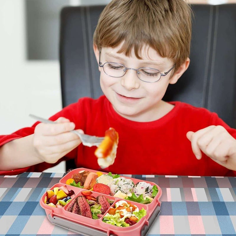 Kids Bento Lunch Box with Fork – Leakproof & Safe