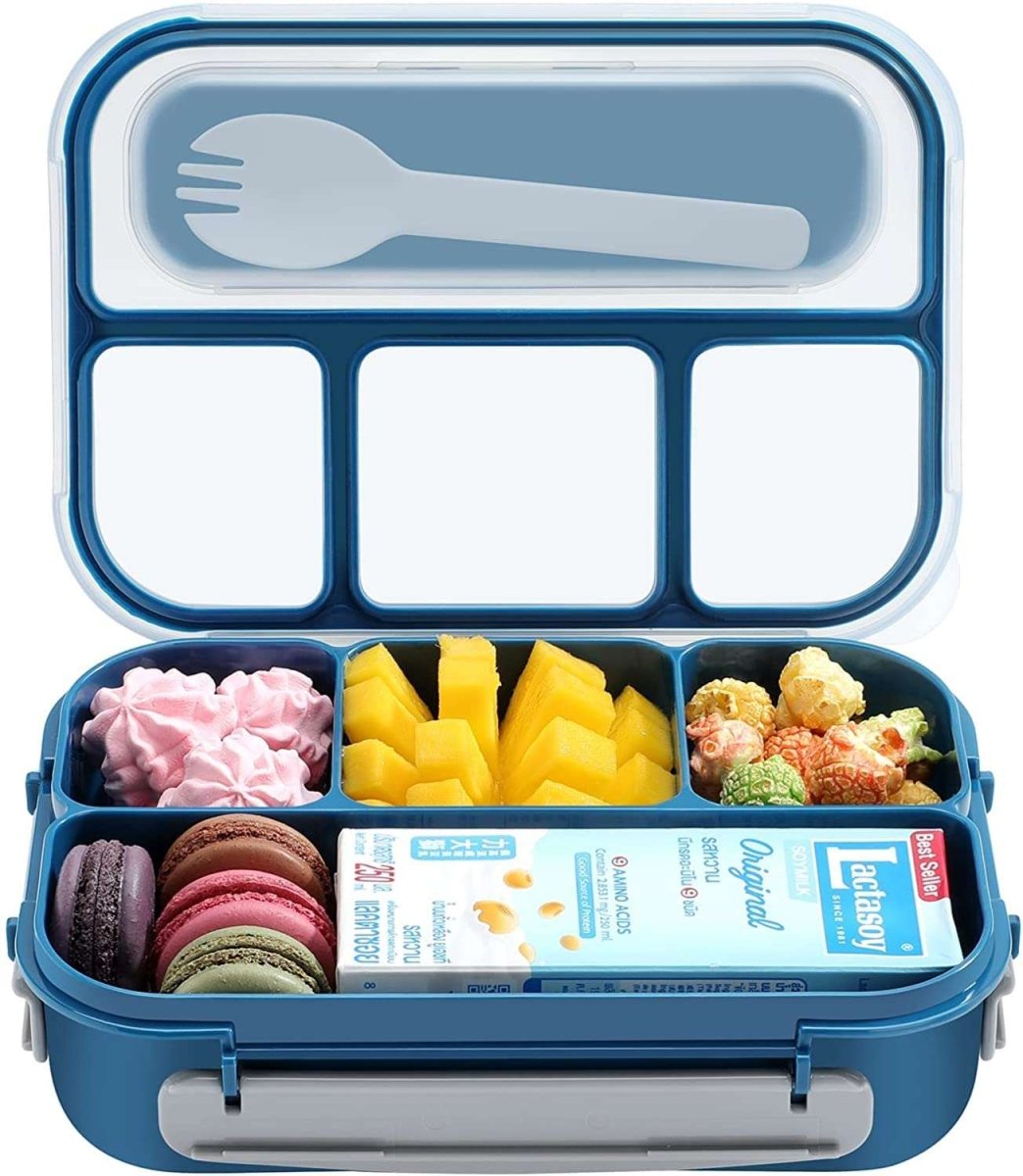 Kids Bento Lunch Box with Fork – Leakproof & Safe