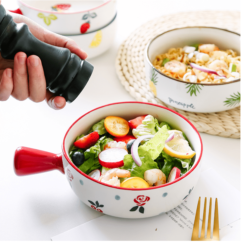 Korean Bowl Cute Ceramic Bowl With Handle