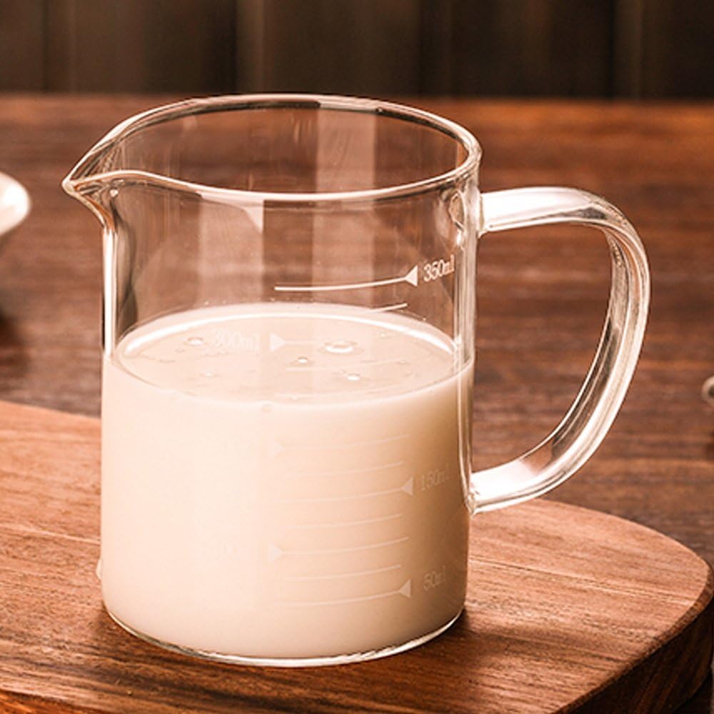 Measuring Glass Jug with Handle & Wooden Lid
