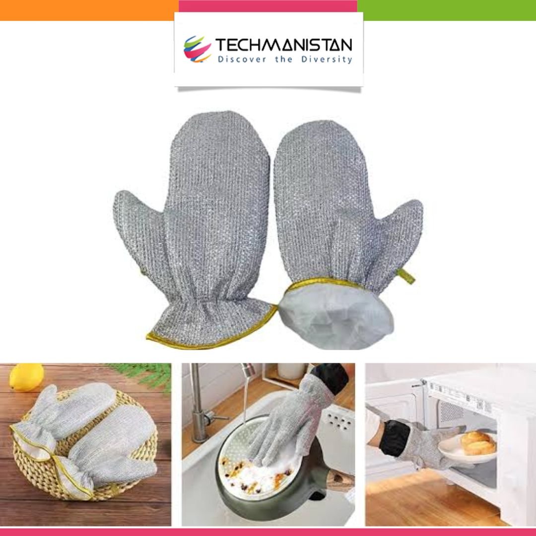 Metal Mesh Dish Cleaning Gloves