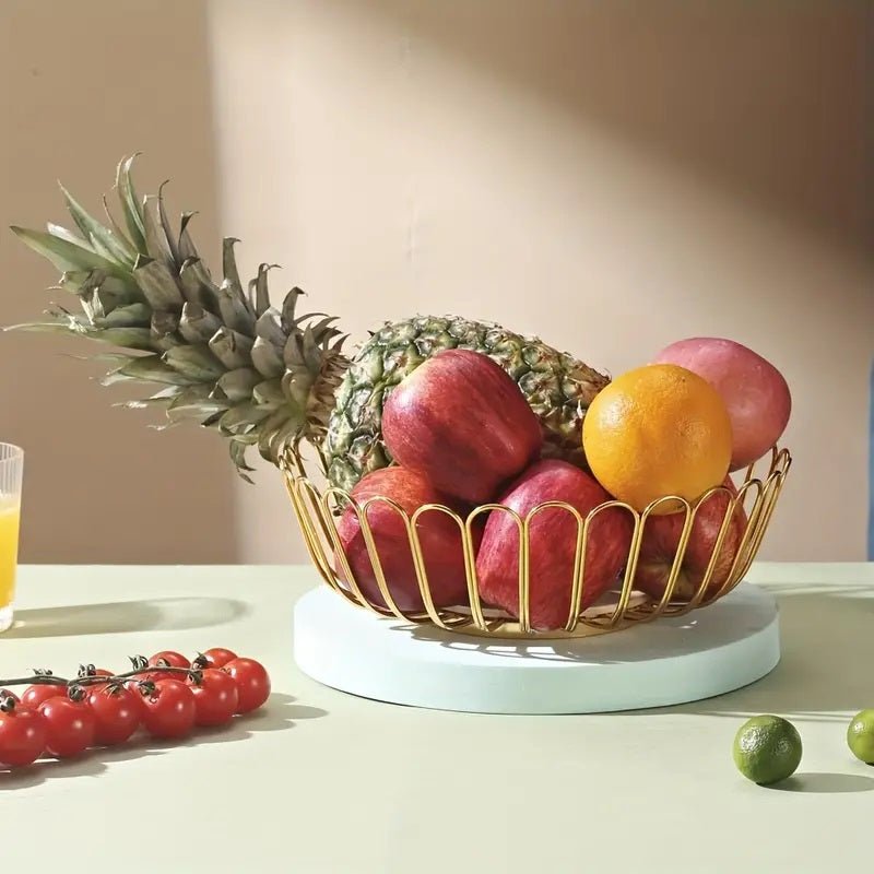 Metal Wire Fruit Basket Holder for Kitchen Countertop