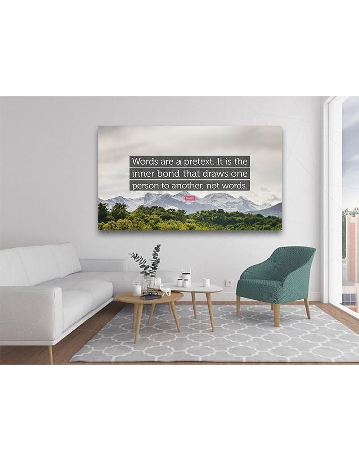 MQ496 - Rumi Quotes - Digitally Printed Wooden Block Mounted