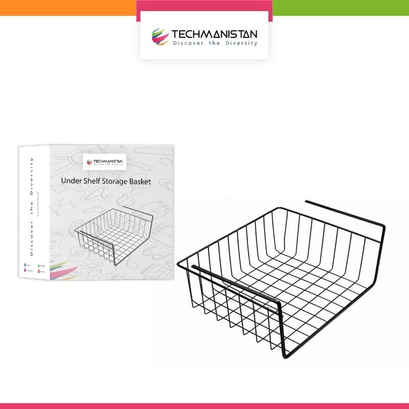 Multi-Purpose Metal Hanging Under Shelf Storage Basket – Organize Your Kitchen