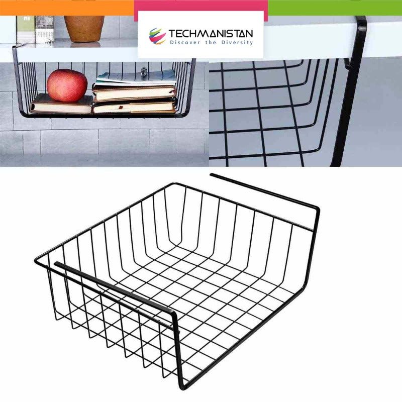 Multi-Purpose Metal Hanging Under Shelf Storage Basket – Organize Your Kitchen