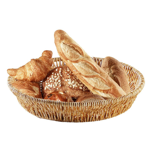 Multi purpose Round Wicker/Imitation Rattan Basket For Holding Cellphones in Office, Mobile Holding Basket For Office & Restaurant, Mobile Basket, Fruit Basket, Vegetable Basket