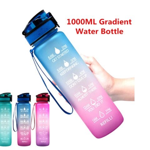 Multicolor Large Capacity Water Bottle 1000ml