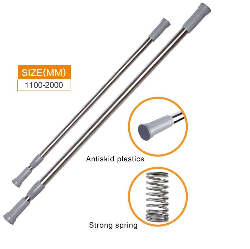 No Drilling Telescopic Shower Curtain Rail 110 - 200 cm