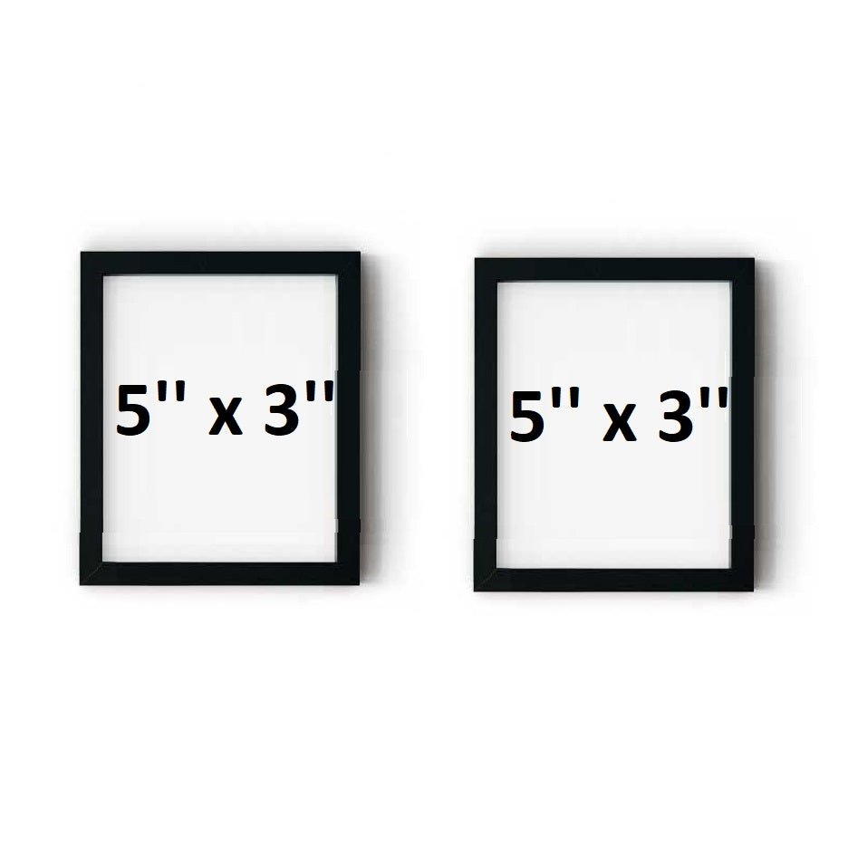Pack of 2 - Photo Frames Collage Wall Hanging Wall Decor Set - Black