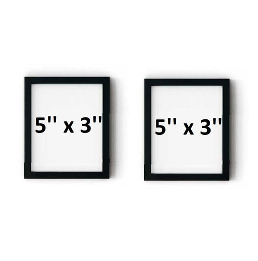 Pack of 2 - Photo Frames Collage Wall Hanging Wall Decor Set - Black