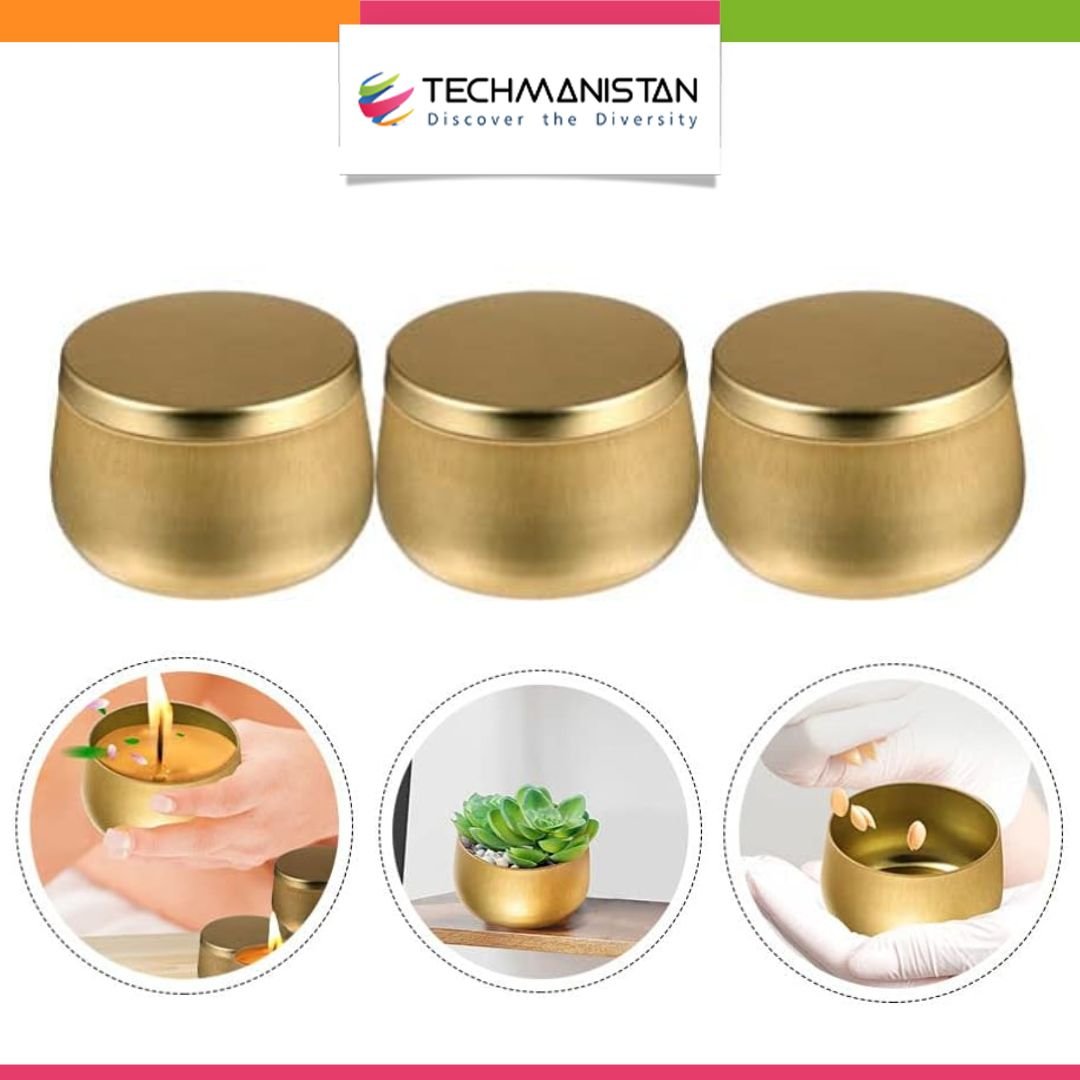 Pack of 3 - Multipurposed Empty Tins, Candle Tins