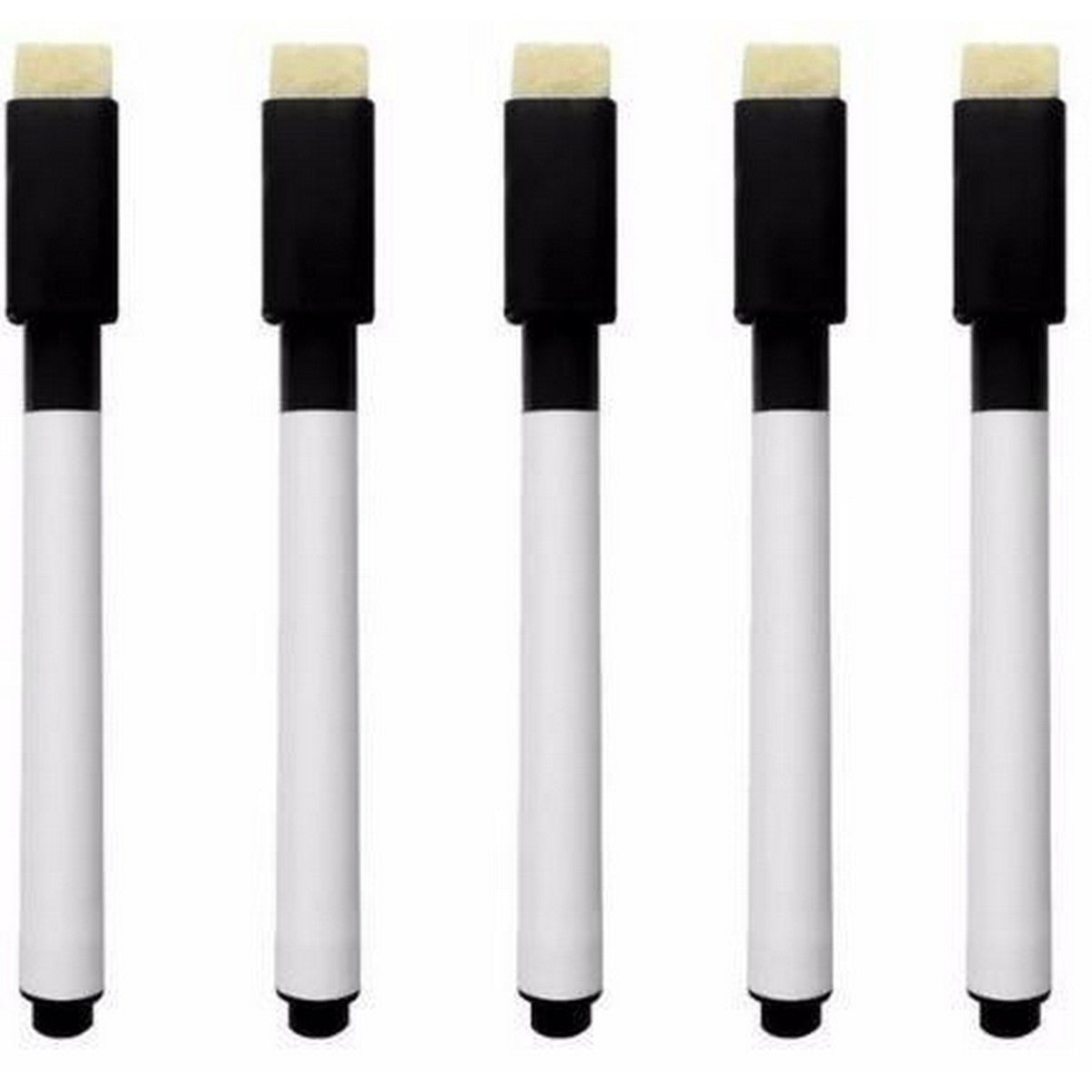 Pack of 5 ? Black Inked Whiteboard Marker with Eraser