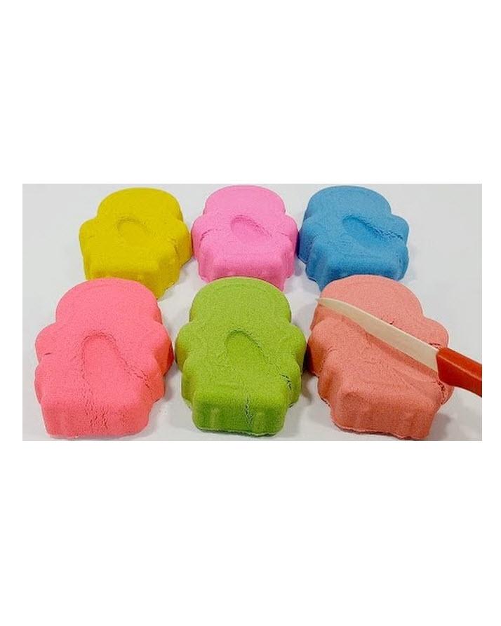 Pack of 6 - Assorted Color Kinetic Sand with FREE Molds