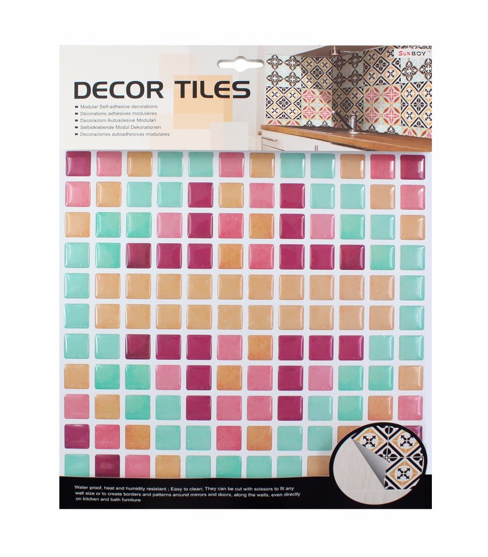 Pack of 6 - Mosaic Traditional Tiles Stickers for Bathroom & Kitchen