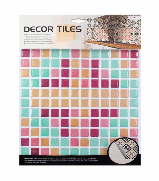 Pack of 6 - Mosaic Traditional Tiles Stickers for Bathroom & Kitchen