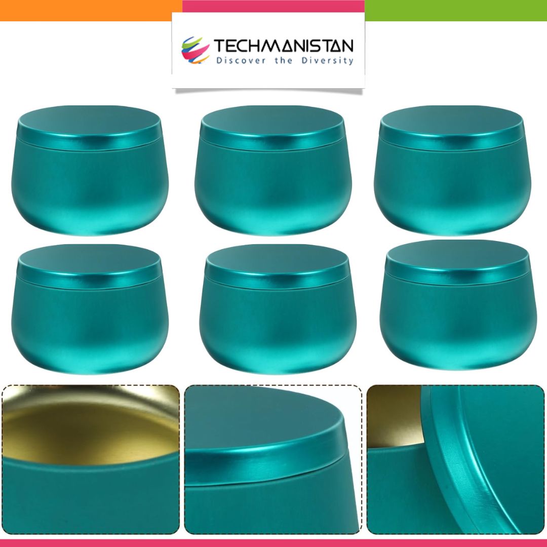 Pack of 6 - Multipurposed Empty Tins, Candle Tins