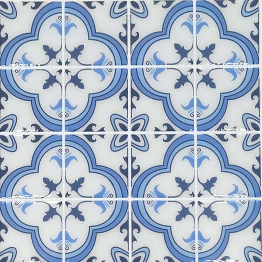 Pack of 6 - Waterproof and Heat Resistant Tiles Stickers for Bathroom & Kitchen - 10x10 inches