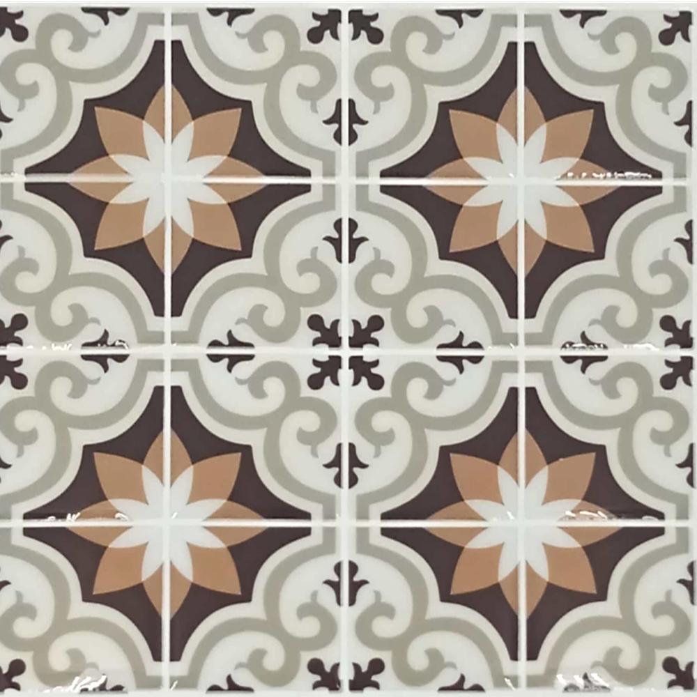 Pack of 6 - Waterproof and Heat Resistant Tiles Stickers for Bathroom & Kitchen - 10x10 inches