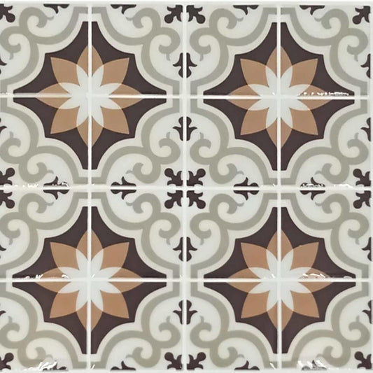 Pack of 6 - Waterproof and Heat Resistant Tiles Stickers for Bathroom & Kitchen - 10x10 inches