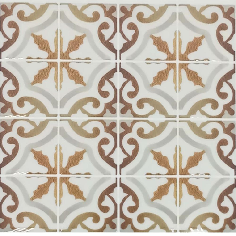 Pack of 6 - Waterproof and Heat Resistant Tiles Stickers for Bathroom & Kitchen - 10x10 inches