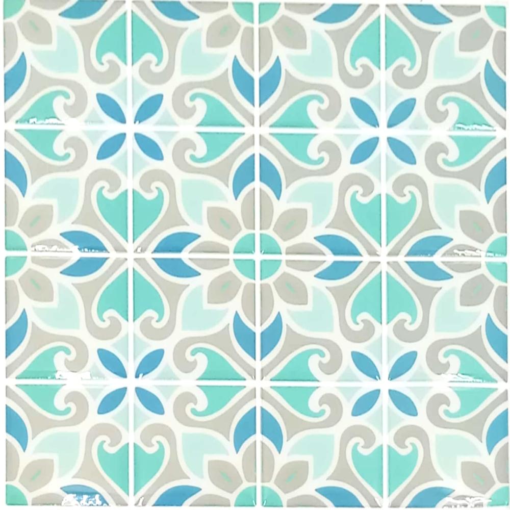 Pack of 6 - Waterproof and Heat Resistant Tiles Stickers for Bathroom & Kitchen - 10x10 inches