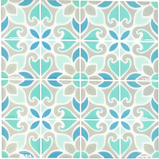Pack of 6 - Waterproof and Heat Resistant Tiles Stickers for Bathroom & Kitchen - 10x10 inches
