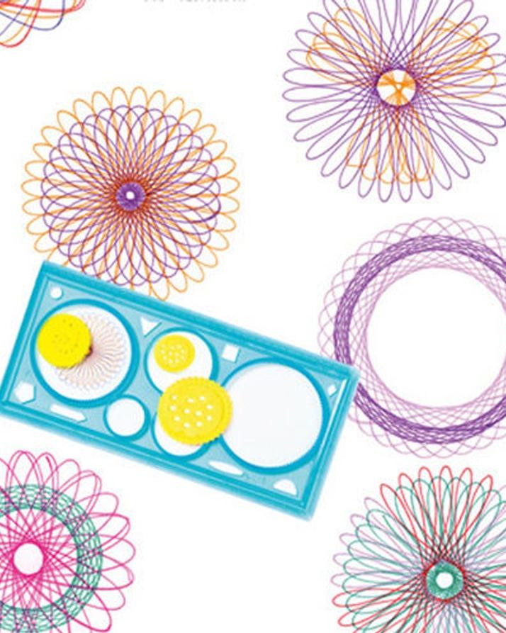 Plastic Spirograph Design Ruler Set