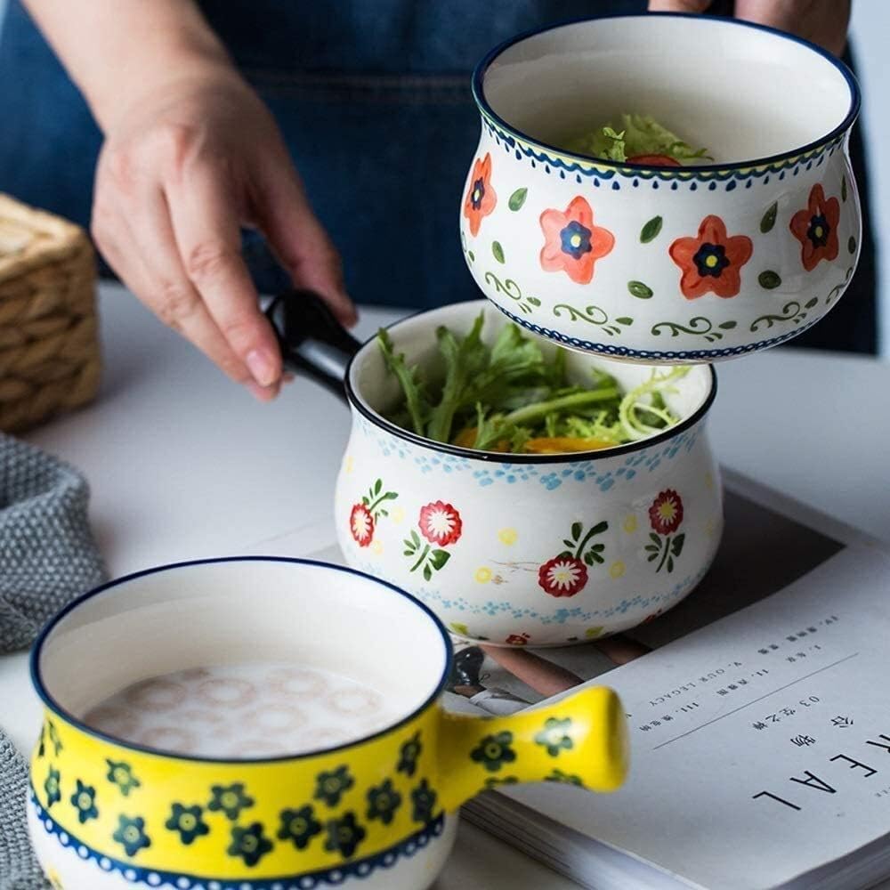 Random Color/Print Korean Bowl With Handle