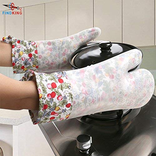 Random Design Cotton Gloves with Silicon Coating