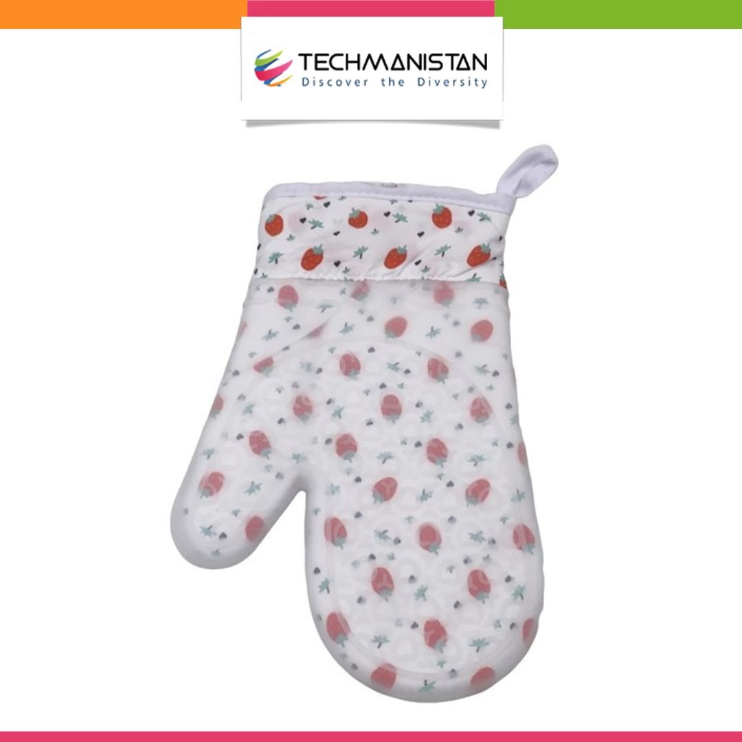 Random Design Cotton Gloves with Silicon Coating