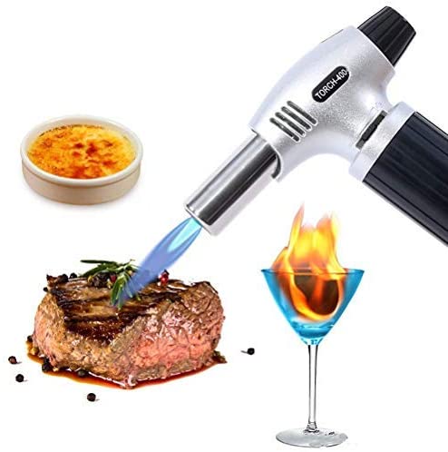 Refillable Culinary Butane Torch With Safety Lock