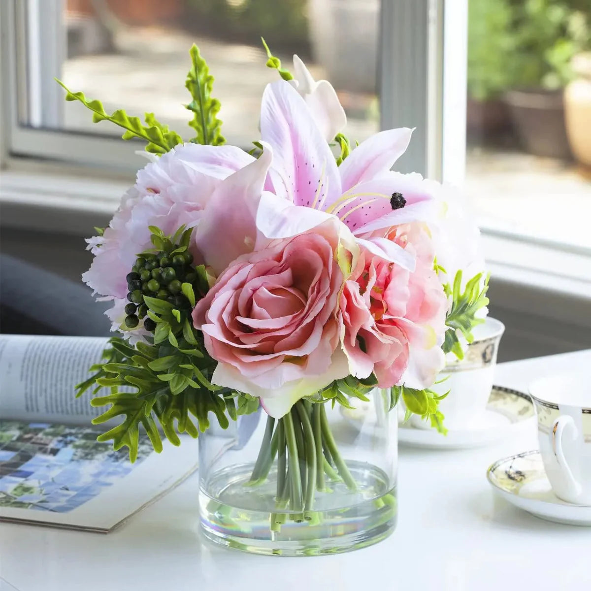 Round Clear Glass Vase