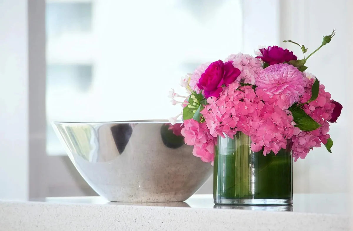 Round Clear Glass Vase