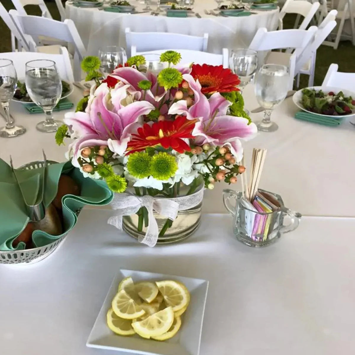 Round Clear Glass Vase