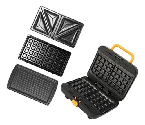 Sandwich Waffle Maker with 3-in-1 Attachments