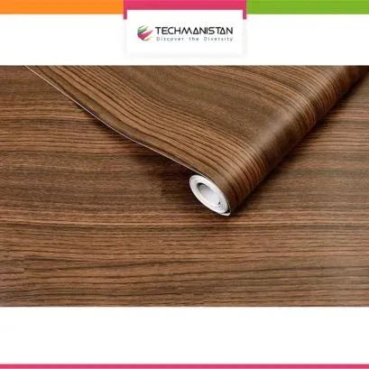 Self Adhesive Wood Grain Furniture Stickers Wallpaper - 45x200 cm