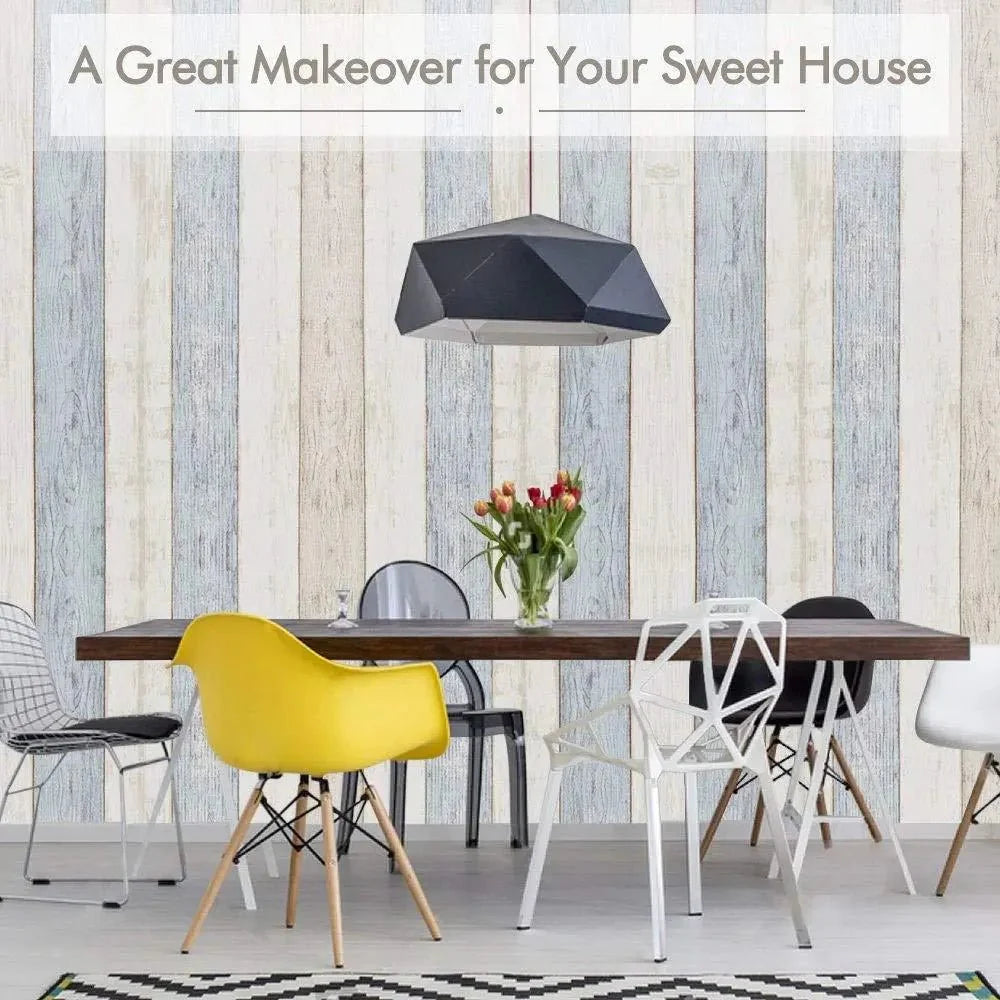 Self Adhesive Wood Grain Furniture Stickers Wallpaper - 45x200 cm