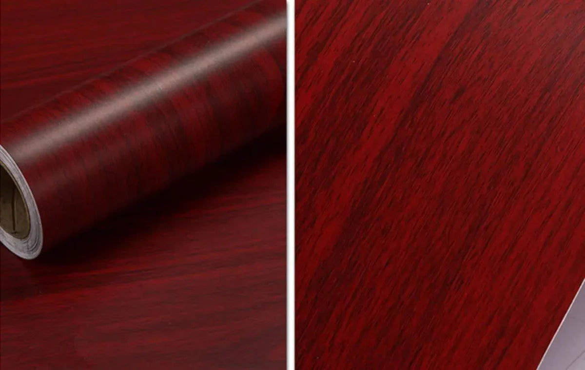 Self Adhesive Wood Grain Furniture Stickers Wallpaper - 45x200 cm