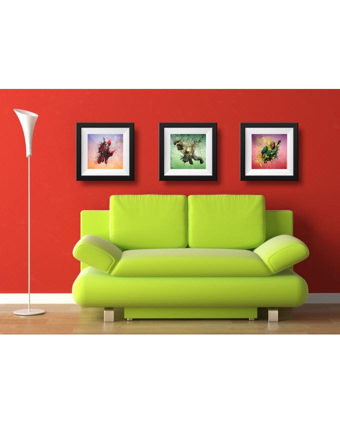 Set of 3 - Photo Frames Collage Wall Hanging Wall Decor Set - Black